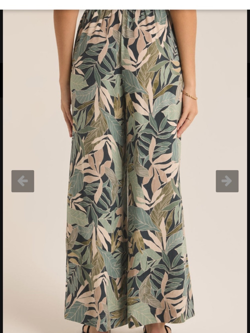 Z Supply Leaf Pattern Wide Leg Pants NWT - Picture 3 of 8